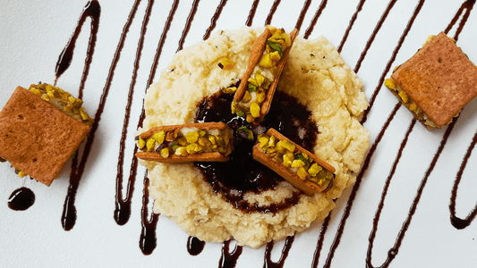 Macarons salati con merluzzo mantecato