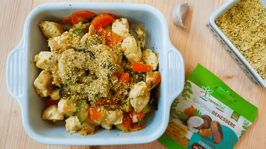 Bocconcini di pollo con insaporitore cocco e anacardi