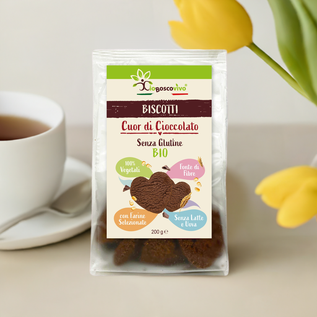 Biscotti S/Glutine al Cacao e gocce di Cioccolato fondente BIO