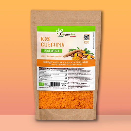 100% Curcuma in polvere BIO - 100g - IoBoscoVivo Srl