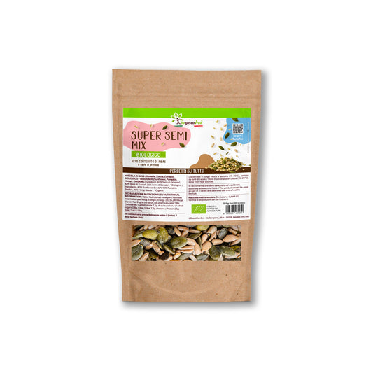 Supersemi Mix BIO - 150g Girasole, Zucca, Canapa | Ricco di Fibre e Fonte di Proteine