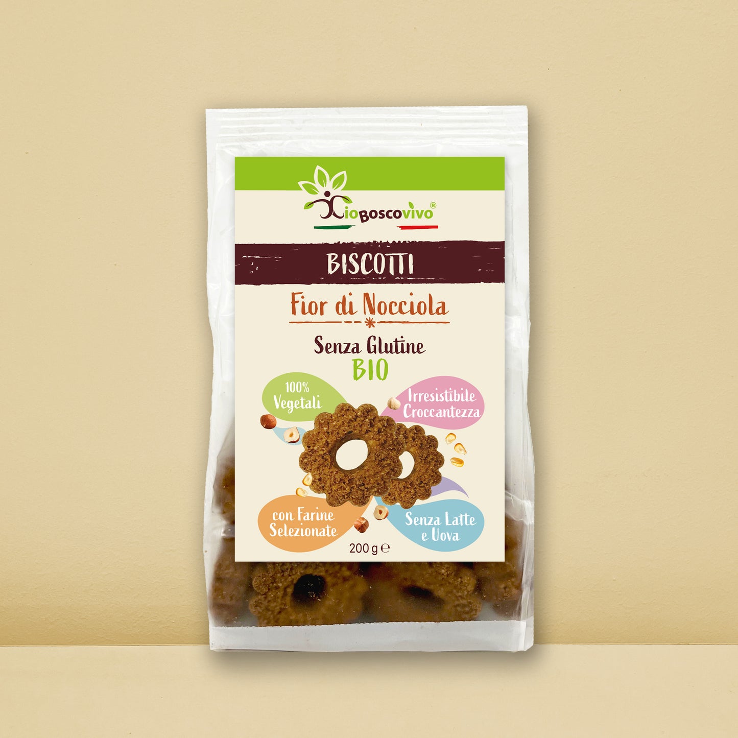 Biscotti S/Glutine alle Nocciole e Farina di Ceci BIO