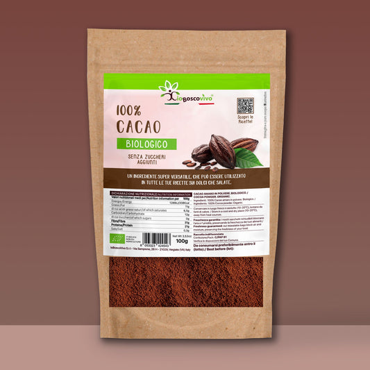 100% Cacao amaro BIO - 100g