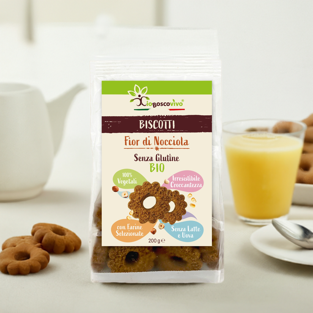 Biscotti S/Glutine alle Nocciole e Farina di Ceci BIO