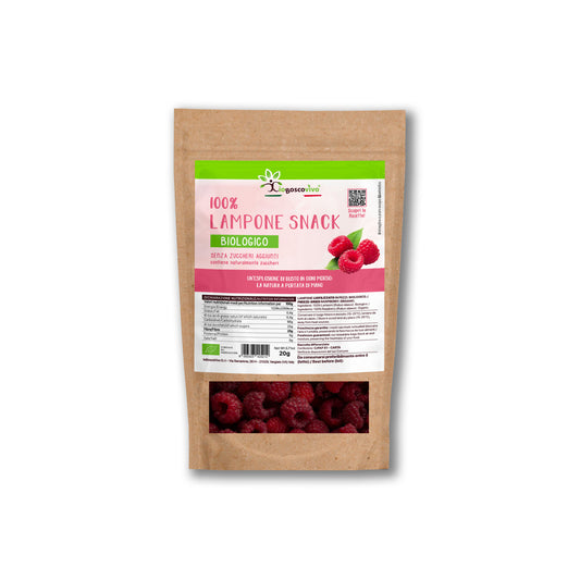 100% Lampone Snack liofilizzato intero BIO - 20g