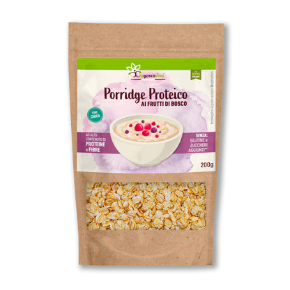 Porridge Proteico bio Senza Glutine con Chufa e Frutti di Bosco 200g
