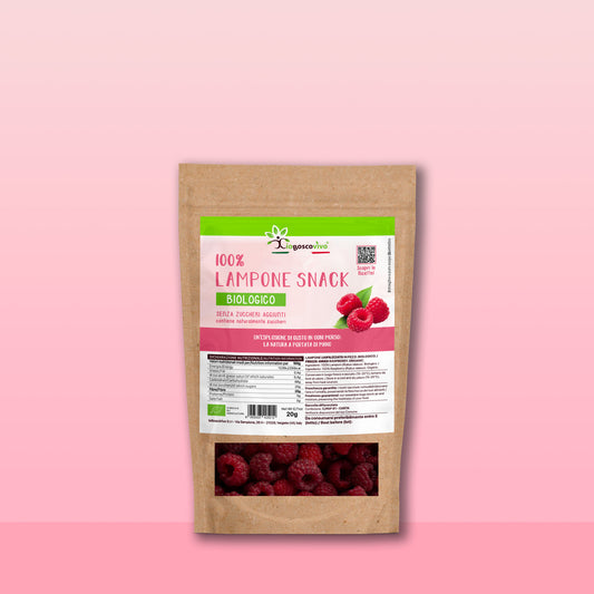100% Lampone Snack liofilizzato intero BIO - 20g