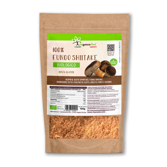 100% Fungo Shiitake in polvere BIO - 100g