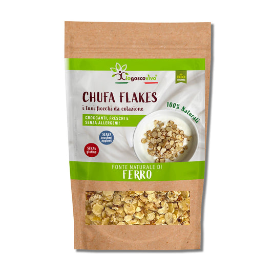 Fiocchi di Chufa Bio Senza Glutine e Zuccheri Aggiunti 180 g - IoBoscoVivo Srl