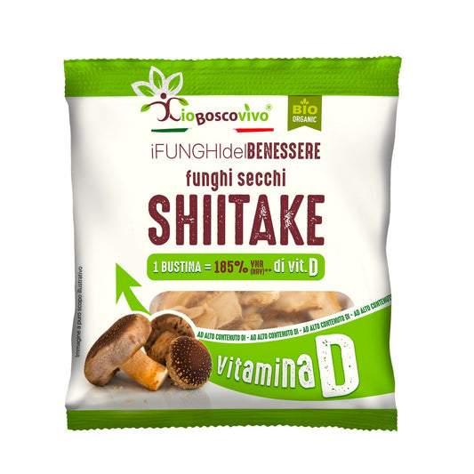 Funghi Shiitake secchi a Fette BIO 8g - IoBoscoVivo Srl