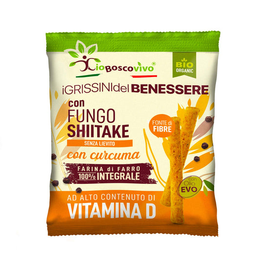 Grissini alla Curcuma & Shiitake BIO 50g - IoBoscoVivo Srl
