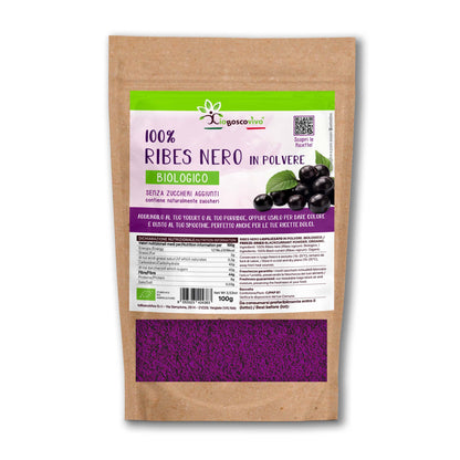 Polvere di Ribes Nero BIO 100% - Superfood in polvere biologico - IoBoscoVivo