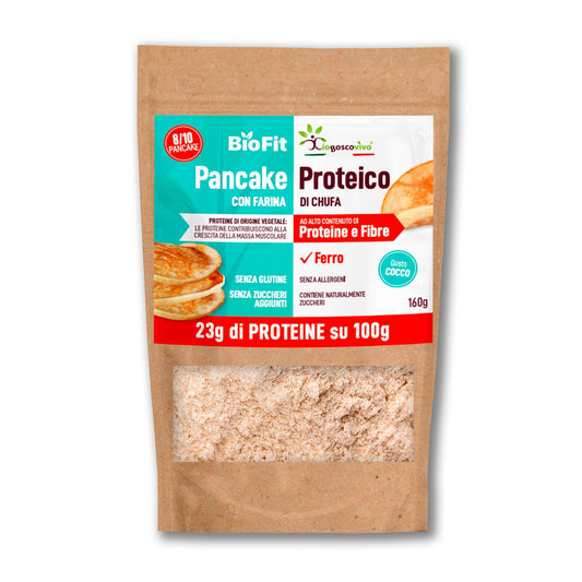 Preparato Bio per Pancake Proteici al Cocco e Chufa Senza Glutine 160g - IoBoscoVivo Srl