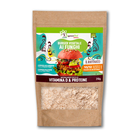 Preparato per Burger o Polpette ai Funghi Shiitake BIO 210g - IoBoscoVivo Srl