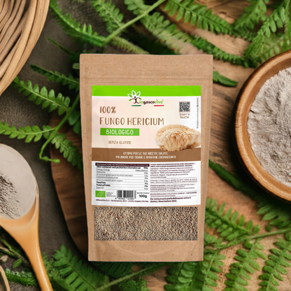 100% Fungo Hericium in polvere BIO - 100g